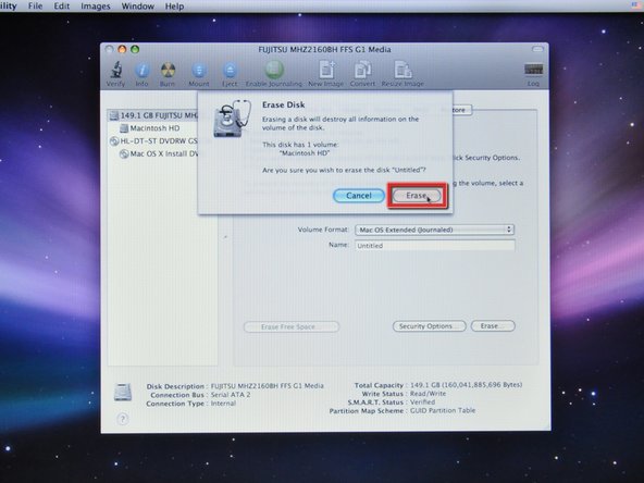 Installing Mac OS X 10.5 Leopard: step 9, image 1 of 1