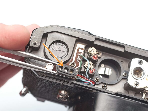 Pentax MX Mirror Box Removal, Remove bottom cover: step 8, image 2 of 2