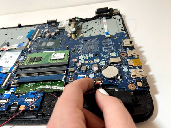 HP 15-ay114cy Motherboard Replacement, Remove the Speaker Wire Connection: crwdns2935265:011crwdnd2935265:02crwdnd2935265:03crwdne2935265:0