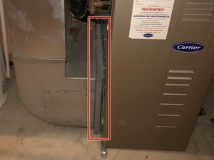 Putting air deals filter in furnace