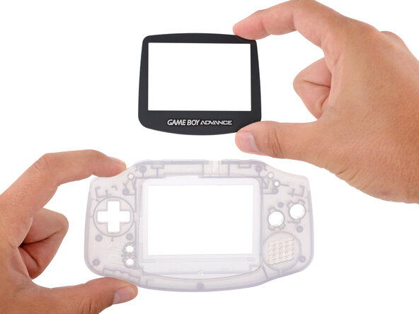 Game Boy Advance Screen Lens Replacement, Remove the screen lens: crwdns2935265:019crwdnd2935265:02crwdnd2935265:03crwdne2935265:0