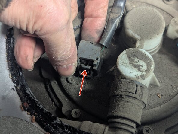 Hyundai Accent Fuel Pump Replacement, Unplug the fuel pump/gauge connector: step 13, image 1 of 2