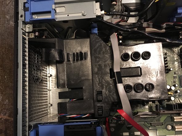 Dell Optiplex GX620 Front panel Replacement, Unplug your hard drive.: step 4, image 3 of 3