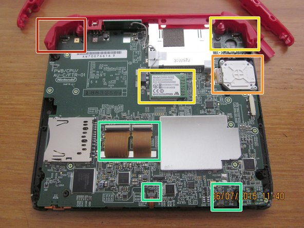 Nintendo 2DS Screen Replacement, Remove frame and unhook things: step 4, image 1 of 3