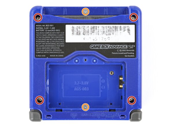 Nintendo Game Boy Advance SP Buttons Replacement, Remove the bottom shell: crwdns2935265:05crwdnd2935265:01crwdnd2935265:02crwdne2935265:0