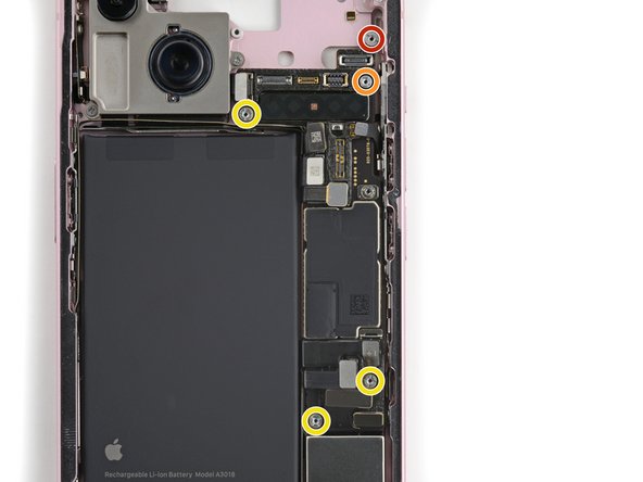 iPhone 15 Logic Board Replacement, Install the logic board screws: 手順 62、 2の画像 1