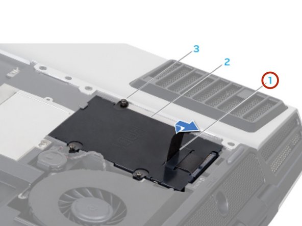 Dell Alienware M17x R2 Hard Drive Replacement, Removing Secondary Hard-Drive: step 3, image 2 of 3