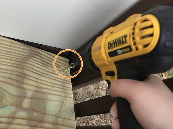Create three pilot holes with the correct drill bit.