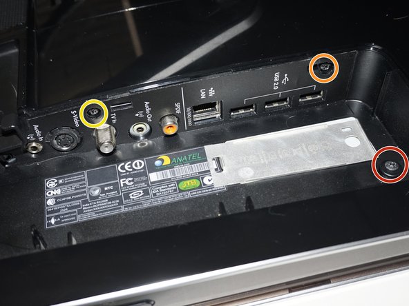 HP Touchsmart IQ506 CMOS Battery Replacement, Remove the screws from the system: step 6, image 1 of 3