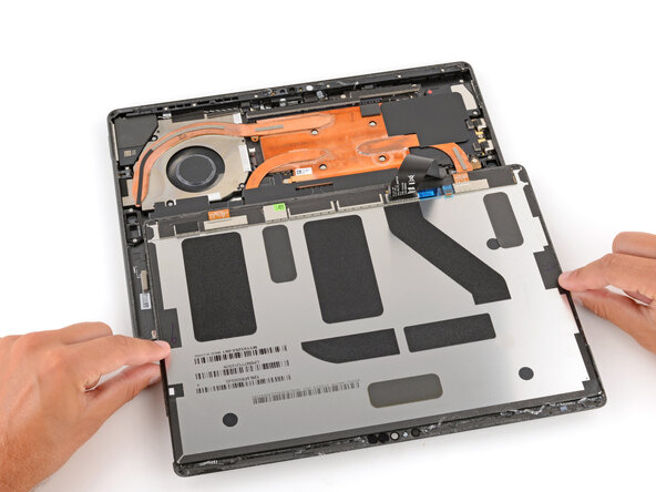 Microsoft Surface Pro 8 Screen Replacement, Flip the screen over: step 15, image 3 of 3