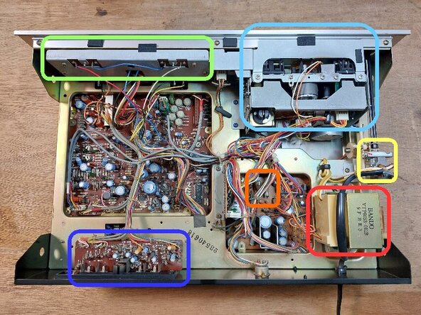 Vue éclatée platine cassette Thomson DK 700 T, Repérage des principaux composants: étape 3, image 1 de 1