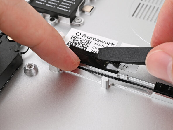 Framework Laptop 13 Pro Bottom Cover Upgrade Kit, Adhere the Speaker Cable: step 34, image 2 of 3