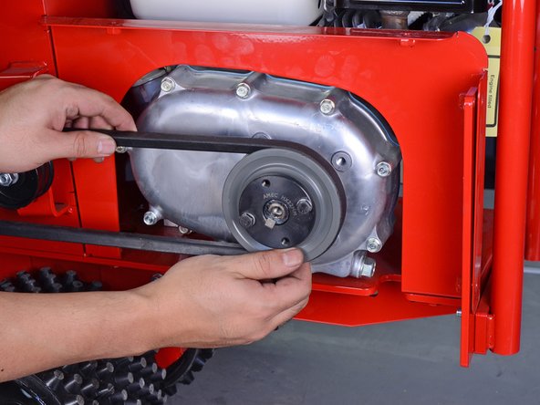 Classen Sod Cutter SC18AHDCA 2019 Engine Belt Replacement, Re-install the belt: crwdns2935265:011crwdnd2935265:03crwdnd2935265:03crwdne2935265:0