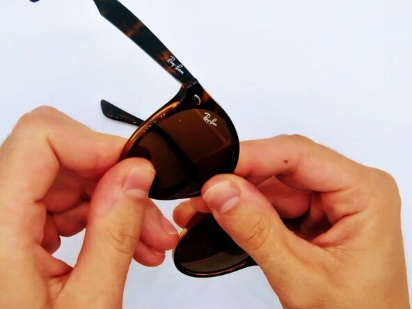 Ray-Ban Round RB2180 Lens Replacement, Press the new lens in: step 3, image 1 of 1