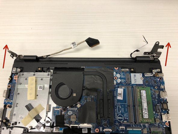 Dell Latitude 3400  Screen Assembly Replacement, Release Hinges: step 5, image 3 of 3