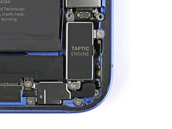 iPhone 16 Microphone Replacement, Install the Taptic Engine screws: crwdns2935265:043crwdnd2935265:02crwdnd2935265:02crwdne2935265:0