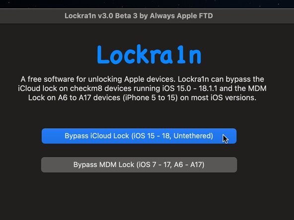 How to Bypass Activation Lock with Lockra1n, Preparing for Bypass: step 7, image 1 of 1