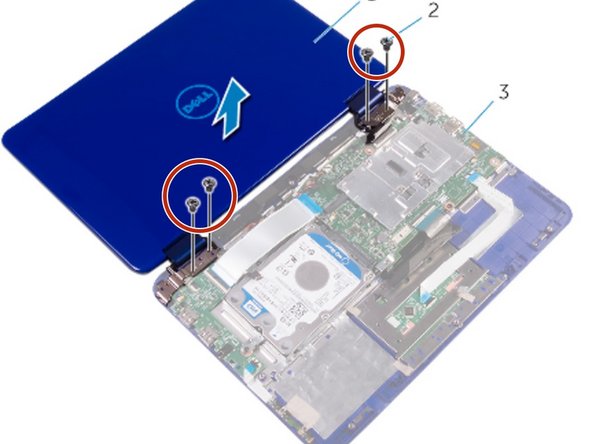 Dell Inspiron 11 3179 Display Assembly Replacement, Replace the Screws: crwdns2935265:00crwdnd2935265:01crwdnd2935265:01crwdne2935265:0