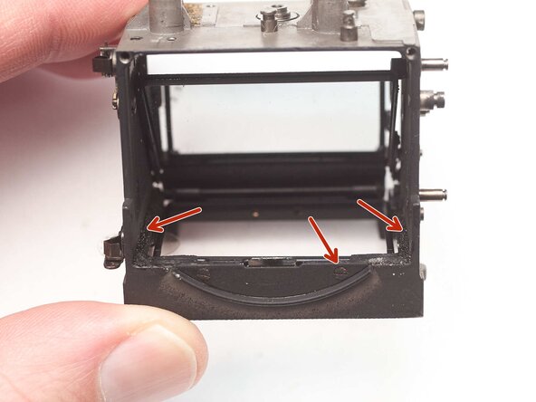 Pentax MX Mirror Box Mechanism Disassembly, Clean mirror box and mechanism: step 30, image 2 of 2