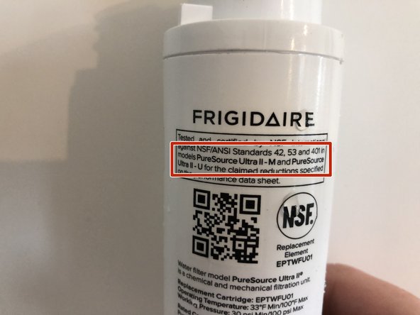 Frigidaire FFHB2750TD6 Water Filter  Replacement: step 5, image 2 of 2
