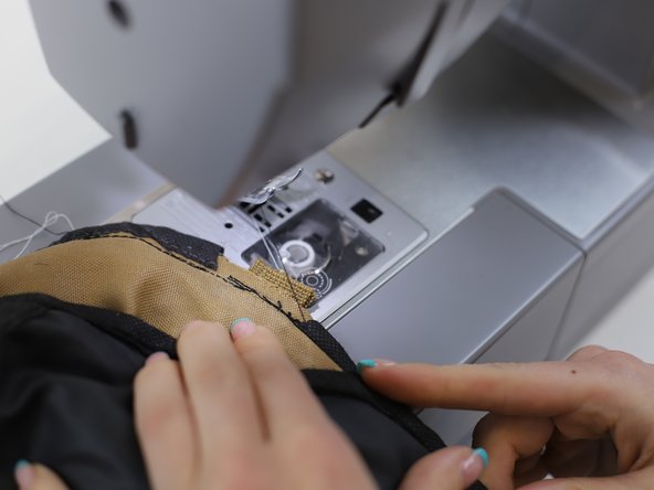 How to Repair a Loose Webbing Strap in a Backpack, Stitch the strap: crwdns2935265:07crwdnd2935265:02crwdnd2935265:02crwdne2935265:0