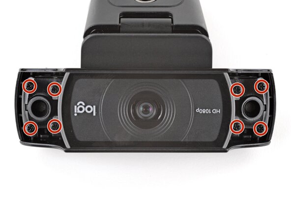 How to Open Your Logitech C920s Webcam, Remove the lens cover screws: crwdns2935265:08crwdnd2935265:01crwdnd2935265:03crwdne2935265:0
