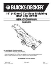 Black & Decker CMM 1200 Battery Lawnmower Instruction Manual