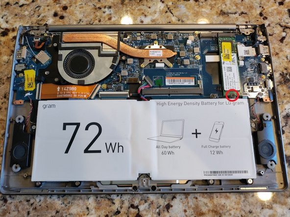 LG gram (14Z980-A.AAS7U1) SSD Replacement, Remove drive screw: step 5, image 2 of 2