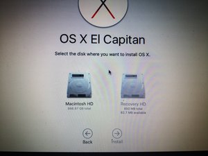 Os X El Capitan Cannot Be Installed On Macintosh Hd