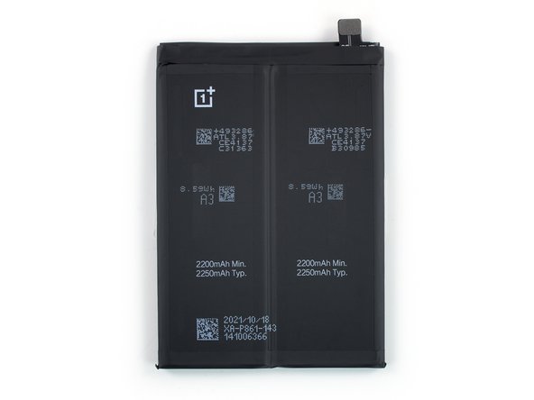 OnePlus Nord 2 5G Battery Replacement, Remove the battery: crwdns2935265:023crwdnd2935265:03crwdnd2935265:03crwdne2935265:0