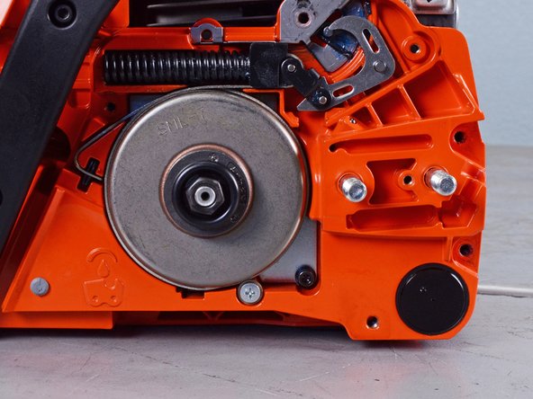 Echo Chain Saw CS4910 2020 Oiler System Replacement, Unfasten the chain brake assembly: crwdns2935265:018crwdnd2935265:02crwdnd2935265:02crwdne2935265:0