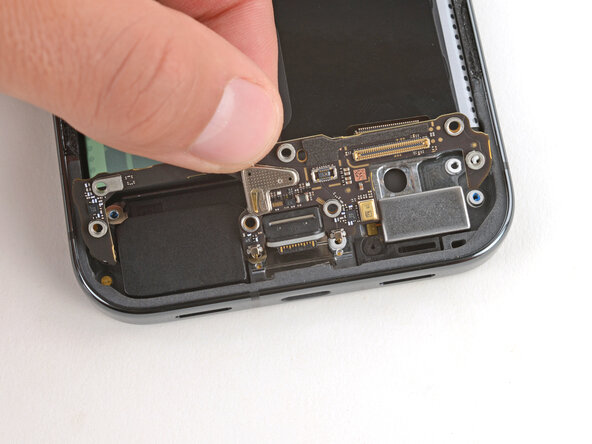 Google Pixel 10 Pro XL USB‑C Board Replacement, Install the USB‑C board: 27 단계, 이미지 3개 중 1개