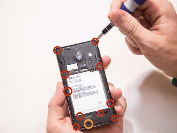 Huawei Ascend W1 Speaker Replacement, Remove all the screws: crwdns2935265:05crwdnd2935265:02crwdnd2935265:02crwdne2935265:0