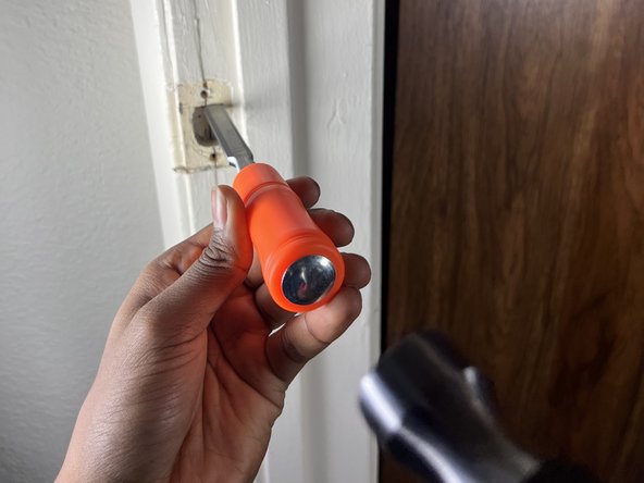 How to Fix The Hole For a Misaligned Door Latch: step 4, image 1 of 3