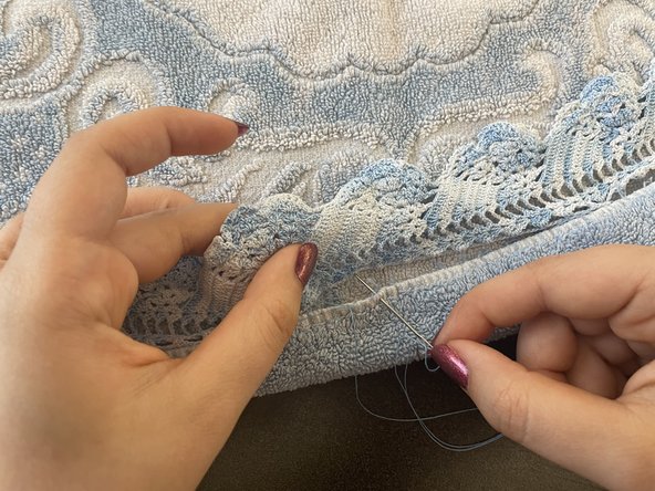 How to Repair Trim On a Decorative Towel: step 6, image 2 of 2