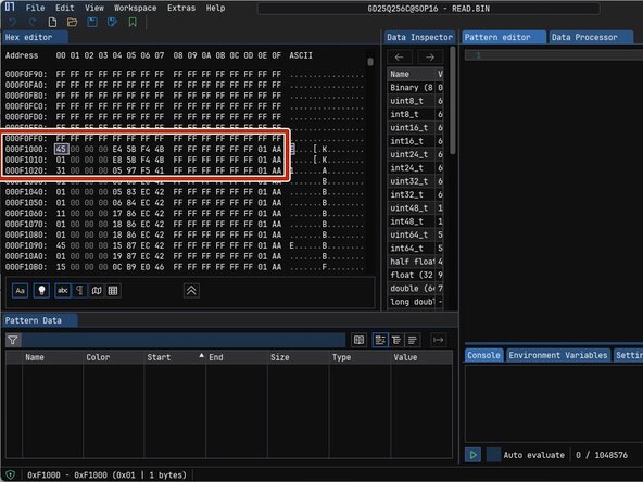 Dell latitude 7420 BIOS Admin Password Reset, Open the BIN in the hexadecimal editor: crwdns2935265:08crwdnd2935265:03crwdnd2935265:03crwdne2935265:0