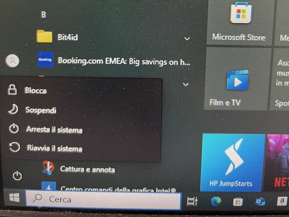 HP ENVY 15 Series- Sostituzione dell'HDD con SSD, Spegnimento pc: passo 1, immagine 1 di 1