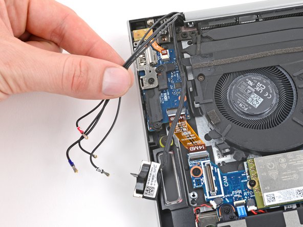 HP EliteBook 845 G9 Display Assembly Replacement, De‑route the cables: crwdns2935265:010crwdnd2935265:03crwdnd2935265:03crwdne2935265:0