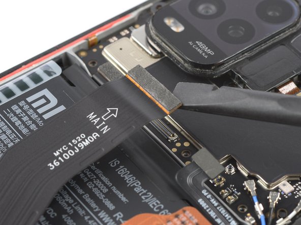 Xiaomi Mi 10 Lite Screen Replacement, Disconnect the interconnect flex cable: crwdns2935265:012crwdnd2935265:02crwdnd2935265:02crwdne2935265:0