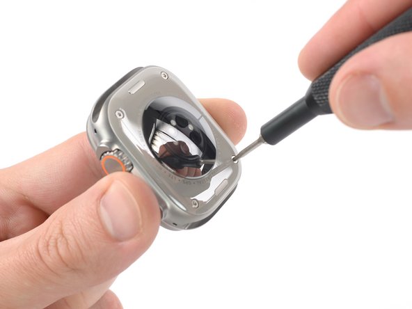 Apple Watch Ultra 2 Sensor Assembly Replacement, Unfasten the sensor assembly screws: step 3, image 2 of 2