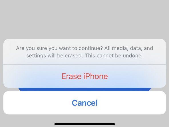 How to Factory Reset an iPhone, Reset the iPhone: crwdns2935265:03crwdnd2935265:03crwdnd2935265:03crwdne2935265:0