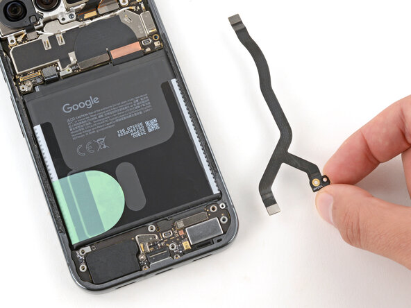 Google Pixel 10 Pro XL USB‑C Board Replacement, Remove the interconnect cable: 21 단계, 이미지 2개 중 2개