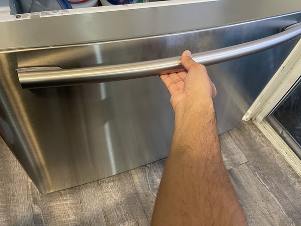 Samsung RF263BEAESR Freezer Door Handle Replacement: step 5, image 2 of 3