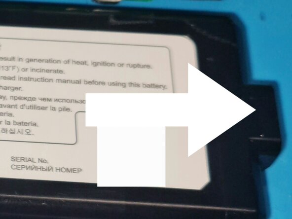 Disassembling Samsung Vacuum Battery VCA-RBT80 VR30T80313W/WA, Remove battery from the vacuum.: crwdns2935265:01crwdnd2935265:02crwdnd2935265:02crwdne2935265:0