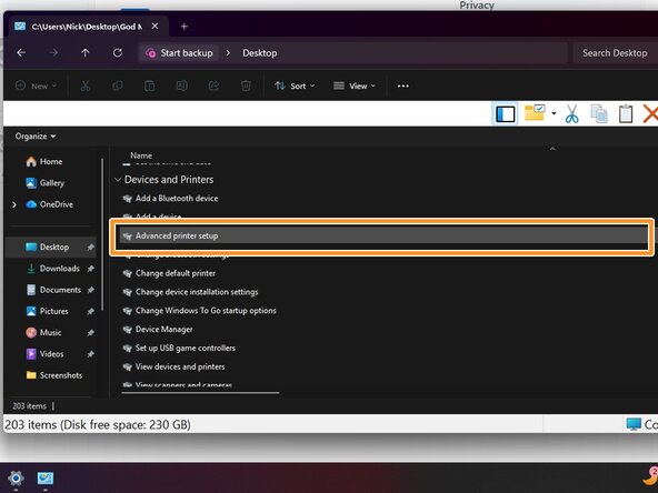 (Windows) Installing a HP LaserJet Printer using the HP UPD, Windows 11 24H2+ - God Mode: crwdns2935265:08crwdnd2935265:02crwdnd2935265:03crwdne2935265:0