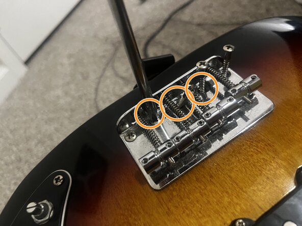 Fender Squier Electric Bass Bridge Replacement: step 3, image 3 of 3