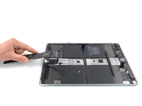 iPad Pro 12.9" 2nd Gen Battery Replacement, Fold over the logic board: crwdns2935265:068crwdnd2935265:03crwdnd2935265:03crwdne2935265:0