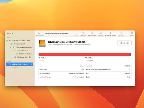 Create macOS USB Stick (El-Capitan - Ventura), Delete USB stick: crwdns2935265:03crwdnd2935265:02crwdnd2935265:03crwdne2935265:0
