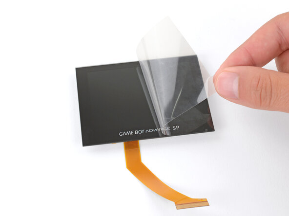 How to Reshell Your Game Boy Advance SP, Remove any protective screen liners: crwdns2935265:035crwdnd2935265:01crwdnd2935265:01crwdne2935265:0