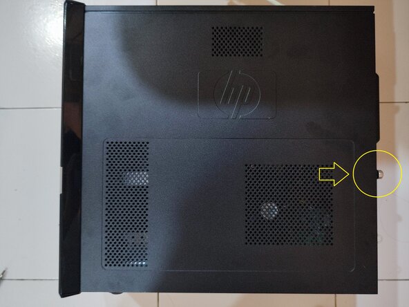 DVD Drive Removal, Remove the side panel: step 1, image 1 of 2